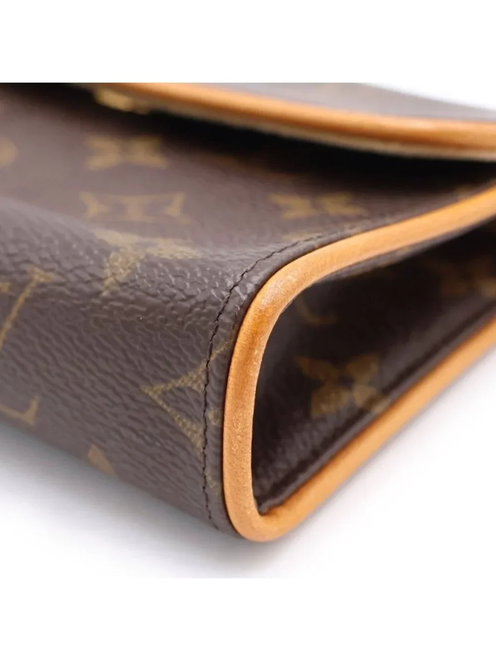 Louis Vuitton Monogram Pochette Florentine Waist Bag Leather Brown